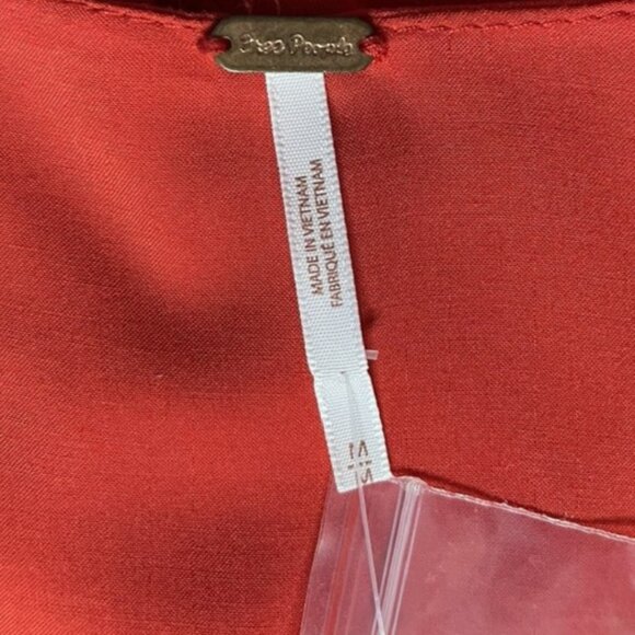 NWT Free People Date Night Mini Dress Strawberry Combo Red Floral Polka Dot Med - Picture 10 of 16